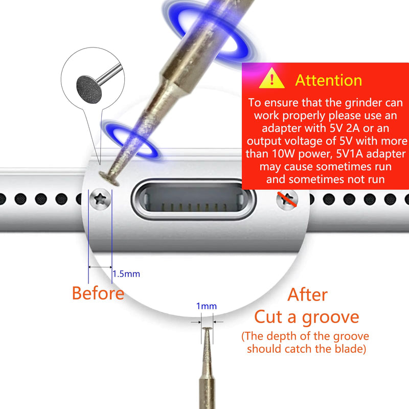 Damaged Screw Removal for iPhone, iPhone Repair Tool, Broken Screw Extractor Kit for Cell Phone,Targetting Small Screw Damaged can not Screw Out by Screwdriver, USB 5V2A Adapter Required