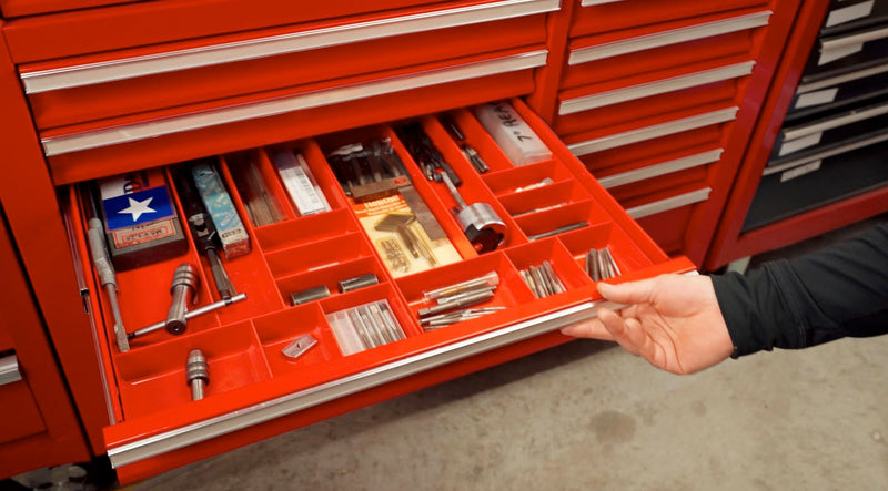 ERNST Tool Organizer Tray, Green, 10-Compartments, Storage, Garage, Workshop, Organization, Tools, Equipment, Heavy-Duty, Durable, Industrial, Workbench, Efficient Storage - Made in the USA 10-Compartment