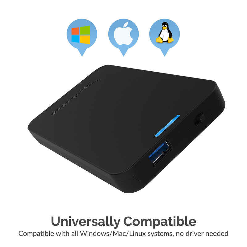 SABRENT 2.5-Inch SATA to USB 3.0 Tool-Free External Hard Drive Enclosure + Premium 3-Port Aluminum Mini USB 3.0 Hub