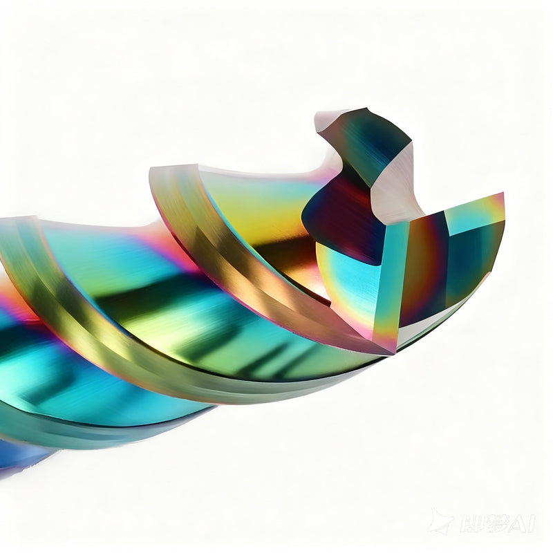 1/2" Carbide Square End Mill Bits for Aluminum - 1/2" Shank Dia,3'' Oal - 3 Flutes DLC Rainbow Coating - Durable 1/2 INCH