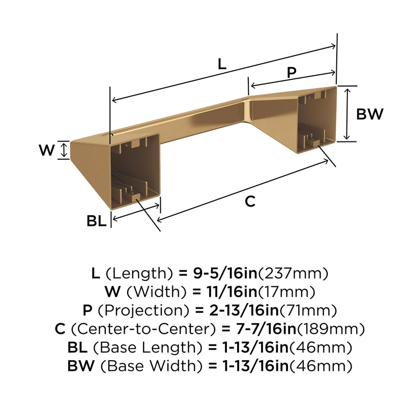 Amerock BH36001CZ | Champagne Bronze Pivoting Double Post Toilet Paper Holder | 9-5/16 inch (237 mm) Length Toilet Tissue Holder | Blackrock | Bath Tissue Holder | Bathroom Hardware | Bath Accessories