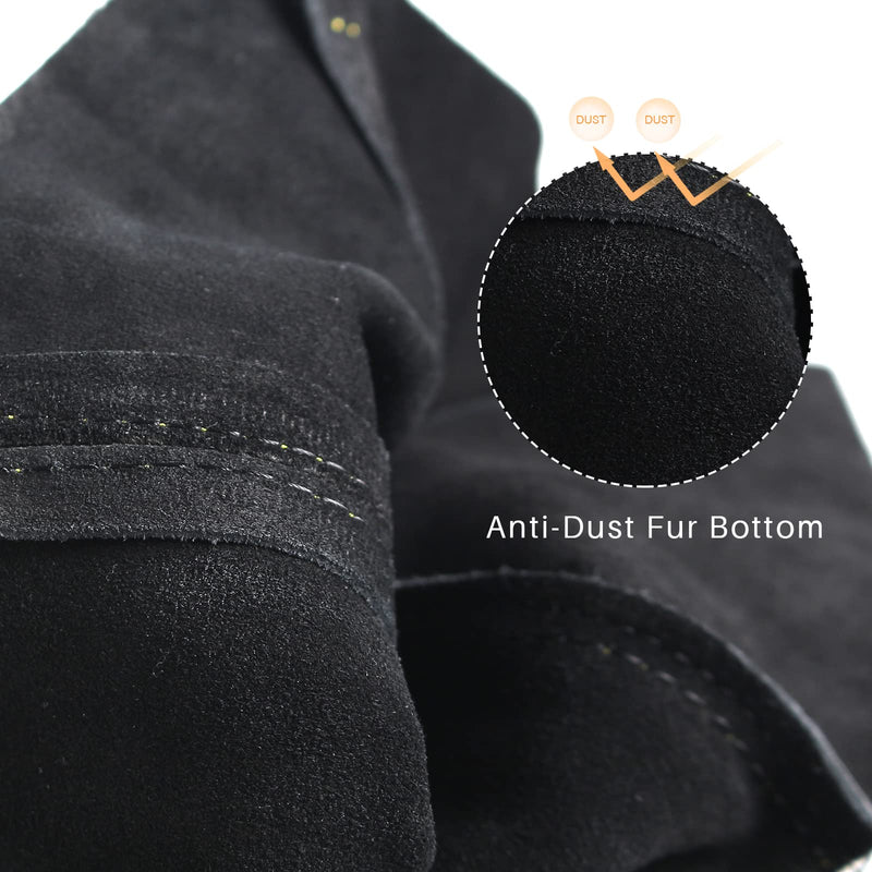 Universal Suede Leather Shift Boot Manual or Auto Gear Shift Cover Black
