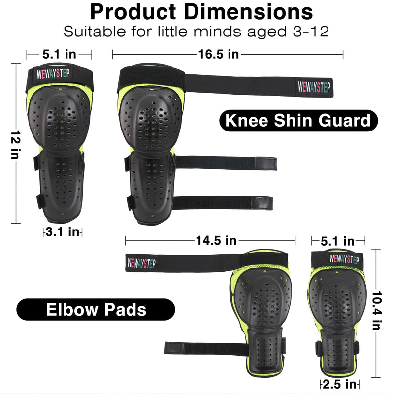 Kids Shin Guards,Knee Guards Kids Knee Pads and Elbow Pads Set, Skating Protective Gear Kids,4Pcs Dirt Bike Gear Kids Motorcycle Protective Gear for Skateboard Motocross MTB ATV Biking Skiing Skating Red