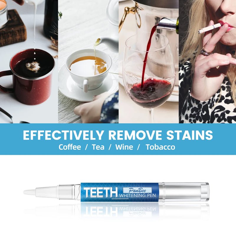 Teeth Whitening Pen (5 Pack), 70+ Treatment Uses for Whiter Teeth, Mint Flavor, Effective, Painless, No Sensitivity, Enamel Safe, Travel-Friendly Remove Stains, 1.2 FL Oz