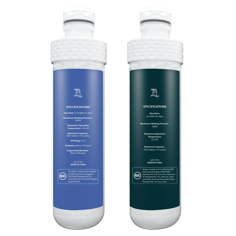 Replacement Filters Compatible with Avalon Branded Bottleless Water Coolers, Lasts 1500 Gallons, Dual Set