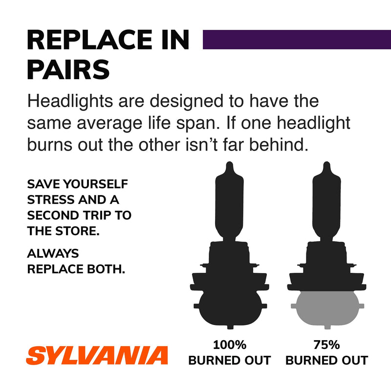 SYLVANIA - H13 XtraVision - High Performance Halogen Headlight Bulb, High Beam, Low Beam and Fog Replacement Bulb (Contains 2 Bulbs)