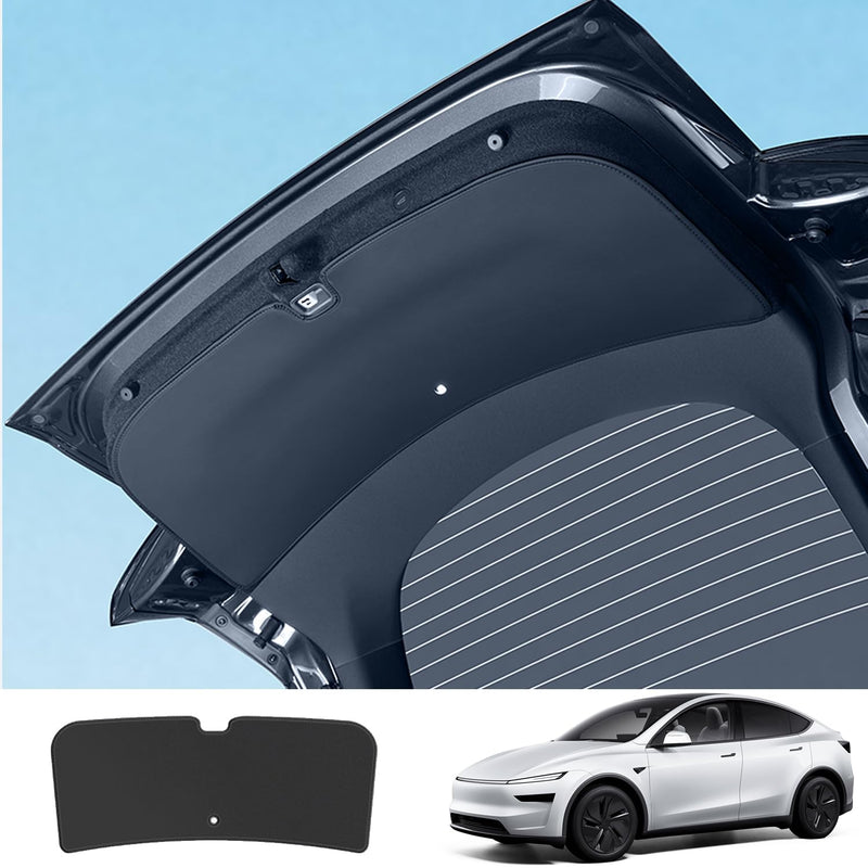 Rear Trunk Tailgate Mat for Tesla Model Y Juniper 2025 2026 Leather Protective Pad Trunk Protector Mat All Weather Interior Door Liners for New Model Y Launch Series