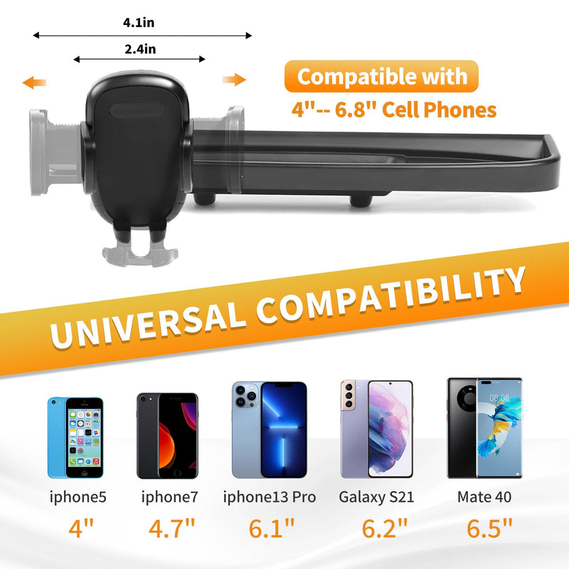 Multi-Mount Dash Phone Holder with Metal Rod for 2012-2017 Dodge RAM, Phone Mount Storage Tray Cellphone System Kit