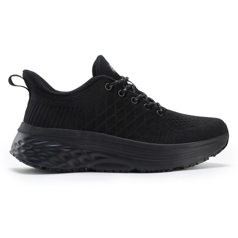 AVW Womens Non Slip Work Shoes Water Resistant Walking Sneakers Food Service Chef Kitchen Shoes 8 Black
