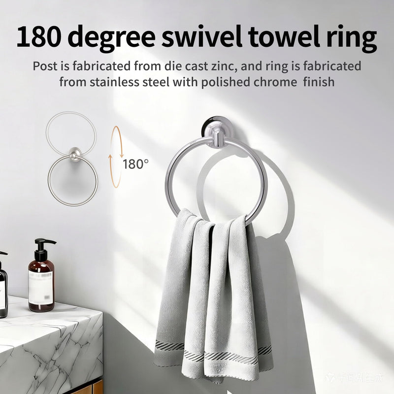 Formosa Design Hardware 4-Piece Bathroom Accessories Set (Polished Chrome) | A Complete set Strong and Reliable Polished Chrome