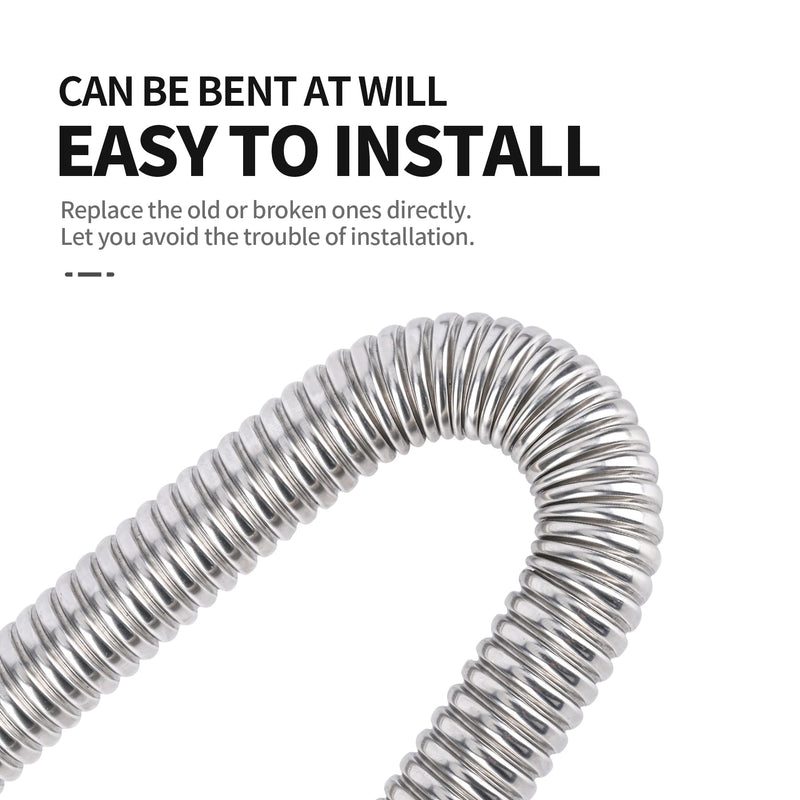 Stainless Steel Exhaust Hose, Fuel Tank Diesel Gas Vent Hose Length 78.7 Inches Flexible Exhaust Tubing Diesel Heater Exhaust Pipe, 2.5cm/ 1 In Inner Diameter Air Heater Exhaust Pipe 78.7in/200cm(1PCS)
