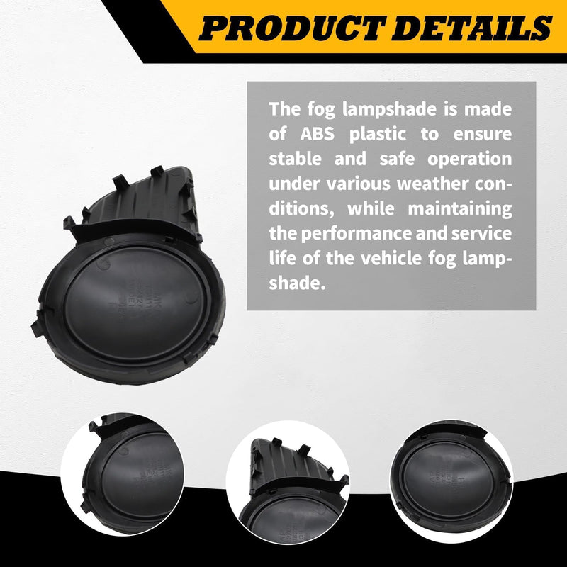2Pcs Front Bumper Fog Light Bezel Cover Compatible with Sienna Base LE Limited SE XLE 2011-2017 5212708020 TO1039169 5212808020 TO1038169