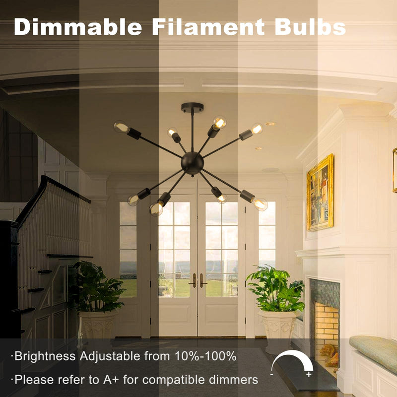TJOY 12 Pack A19 Vintage LED Edison Bulbs, Dimmable, 60W Equivalent, High Brightness 3000K Soft Warm White, 8W E26 Standard Base, 800 Lumens, CRI80+, Clear Glass Filament Bulb for Home, Farmhouse 8W 12 Pack 3000k Warm White