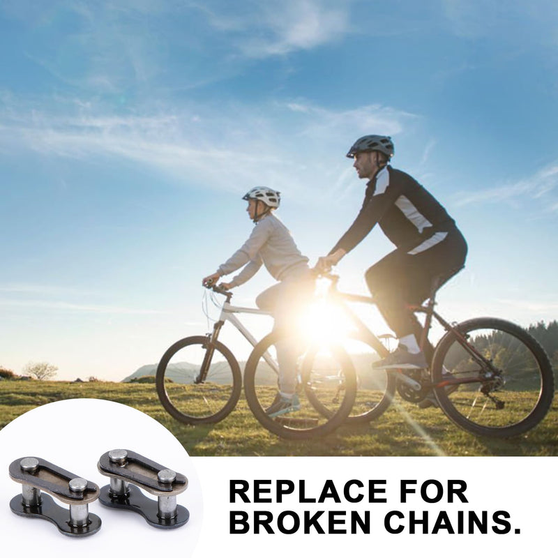 Bike Chain Master Link - PSLER Single Speed Bicycle Chain Link Missing Link Connectors Bike Chain Repair Accessories 10 Pieces Black