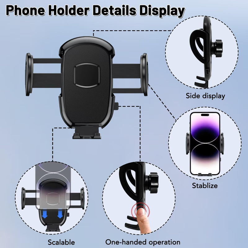 Car Phone Holder Mount Fit for BMW X7 2019-2022/X5 2019-2023/X6 2020-2023(Only fits for 12.3-inch Screen), Car Dashboard Mount,Thick Cases Friendly Fit for iPhone/Android and All Smartphones X5 19-23/X6 20-23/X7 19-22(12.3-inch Screen)