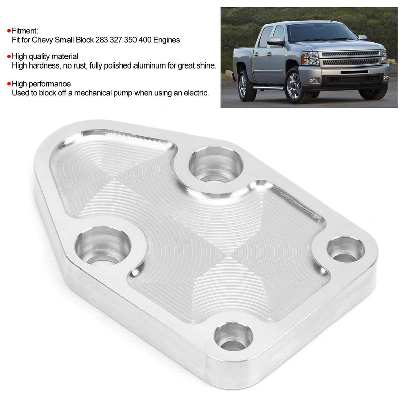 Fuel Pump off Plate Gasket with Bolts Compatible with 1955-2002 Small Block 262 265 267 283 302 305 307 327 350 400 V8 Engines