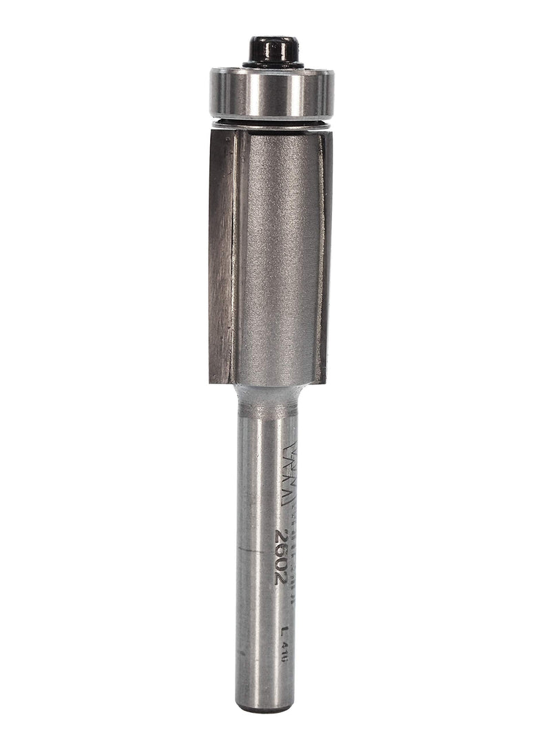 Whiteside 2602 Two Flute Downshear Flush Trim Router Bit: 1/2 Inch Cutting Diameter, 1 Inch Cutting Length, 1/4 Inch Shank, 2-5/8 Inch Overall Length, B3 Bearing