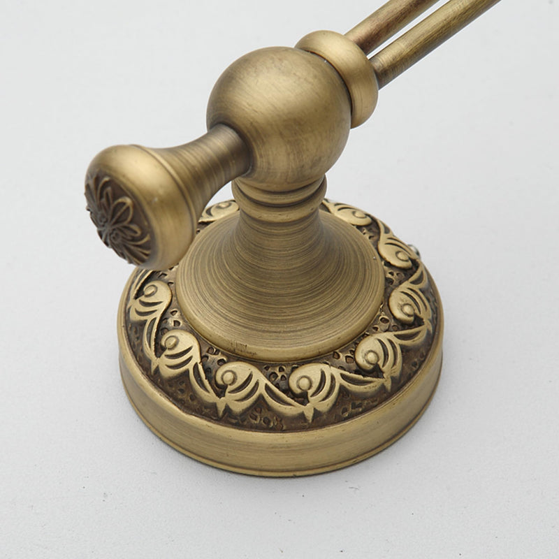 Antique Bronze Brass Bath Towel Hooks, Wall Mounted Bathroom Hardware Accessories,Pattern Carving Design