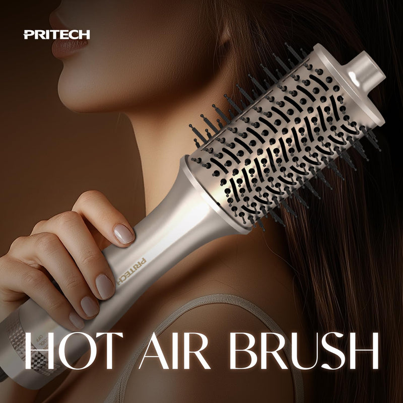 Hair Dryer Brush One-Step Hot Air Brush 1200W Hot Comb 2 Speed, 1 Cold Wind | Hot Brush for Hair Styling,Hot Comb Hair Styling Appliances,Volumiser and Curler, Ionic Frizz-Control Gold+black
