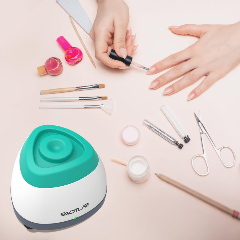 Vortex Mixer 4000rpm with Zinc Alloy Base, Nail Polish Shaker, Glue Shaker & Paint Mixer for Gel Polish Acrylic Paints Eyelash Adhesives Tattoo Ink Test Tubes, Green