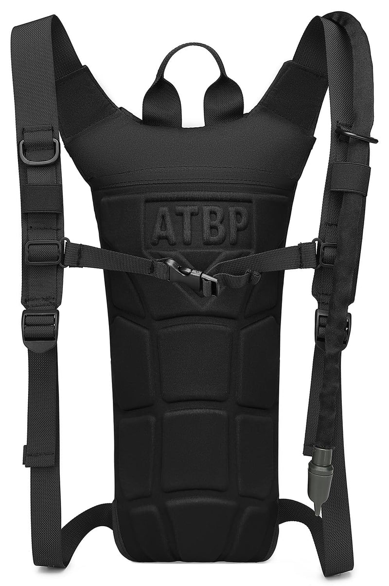 ATBP Running Hydration Vest Pack Tactical 3L Water Bladder Backpack Bag for Cycling Marathon Hiking Daypack Men & Women Black A