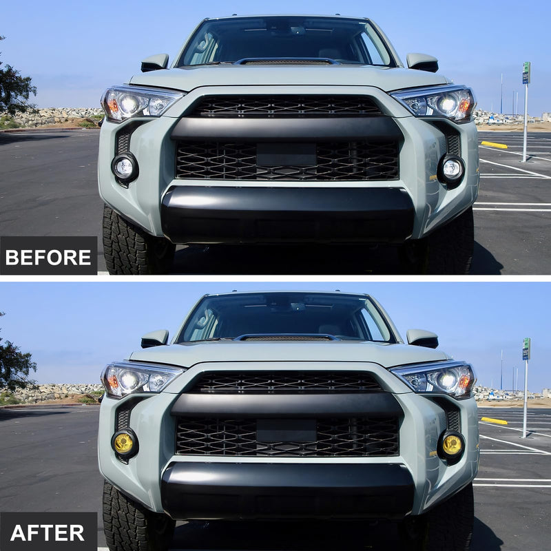 Car Front Fog Light Color-changing Film for 2014-2024 Toyota 4Runner Accessories TPU Tint Film Color Sticker - Yellow (4 PCS)