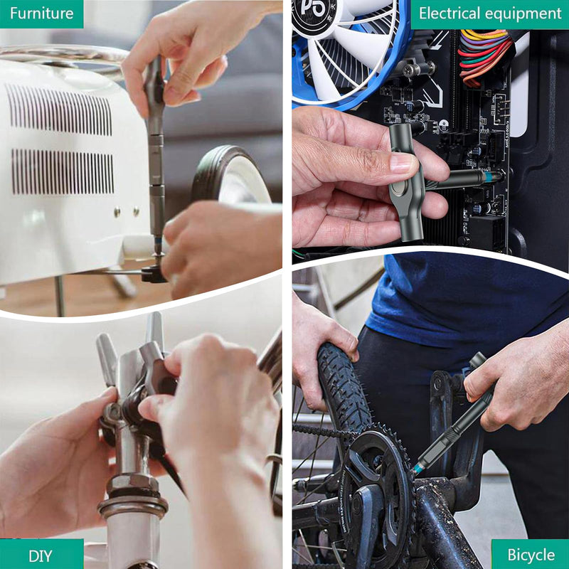 42 in 1 Magnetic Screwdriver Set, DIY Ratchet Screwdriver Set with Detachable Handle, Portable Compact Repair Tool Kit for Furniture Laptop Electronicsv Bicycle 42 in 1 Screwdriver Set