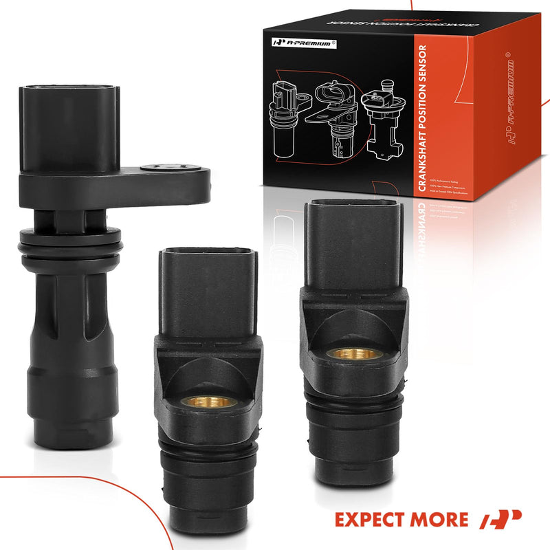 A-Premium 3-PC Engine Camshaft Crankshaft Position Sensor Compatible with Honda CR-V CRV 2002-2006, Civic 2002-2005, 2.0L 2.4L, Replace# 37500PNA003