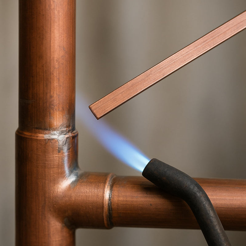 Therwen 20 Sticks Silver Brazing Rods Aws Bcup-5, 15% Silver 0.050" x 1/8" x 19.5" Solder Phos Copper Brazing Alloys Flat Welding Rods Industry for Air Conditioning Refrigerator HVAC Unit