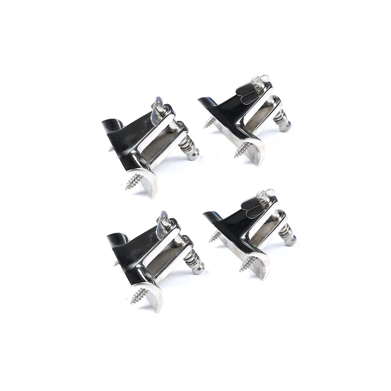 Mxeol Bimini Top Deck Hinges Fitting Concave Base Hardware with Quick Pins 4 Packs Silver 4PCS