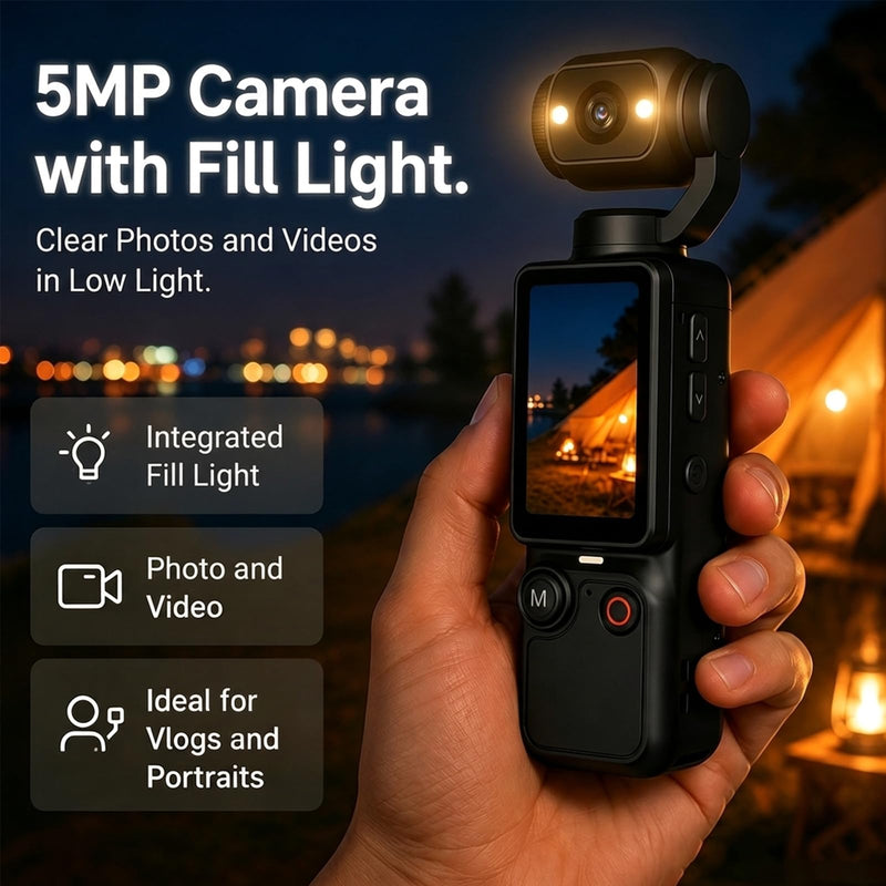 Molegar Mini Vlogging Camera Portable Handheld Video Camcorder with 180° Rotating Lens, 5MP HD Recording, 2000mAh Battery,64GB Card, One Button Recording Pocket Cam for Travel, Daily Life Black