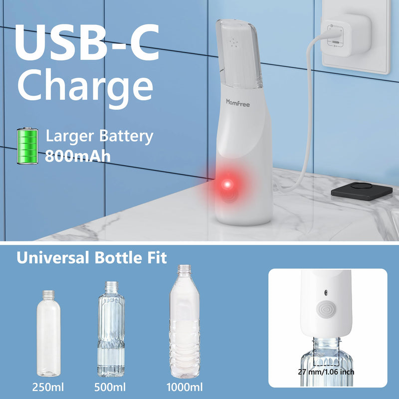 Portable Bidet for Travel - Rechargeable Electric Travel Bidet Peri Bottle with Adaptor & 3 Speed Modes, IPX7 Waterproof Portable Bidet for Women Men Baby Pregnancy Postpartum Personal Hygiene