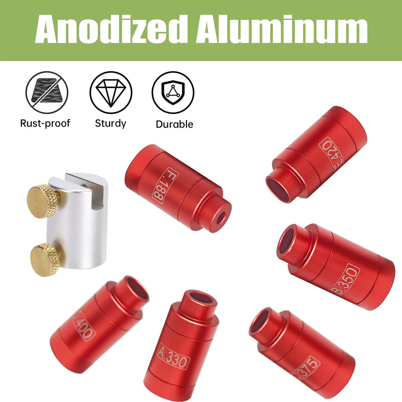 Bullet & Headspace Gauge Comparator Kit 【14 Inserts & 6 Bushings】, Precision Reloading Gauge Tool with Tin Box, Durable Comparator Equipment for Caliper Measurement and Consistent Headspace Setup