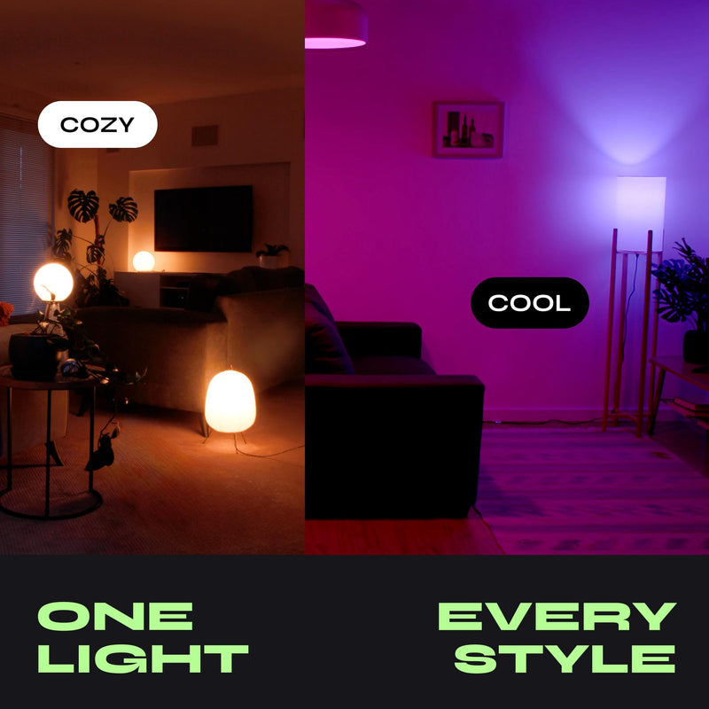 LIFX Color Smart Light Bulbs (2-Pack) A19 E26, Matter Compatible RGB + Tunable White (800 Lumens), WiFi Dimmable Color Changing (2.4GHz), Compatible with Apple HomeKit, Alexa & Google 2 Count (Pack of 1) 60W Equivalent
