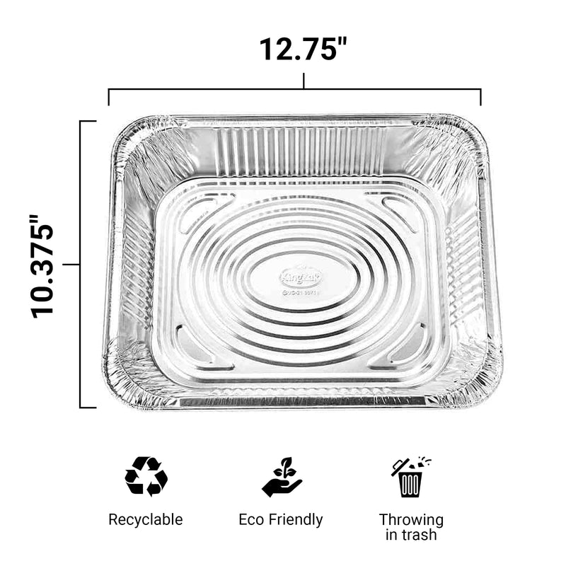 Aluminum Pans Half Size, 9X13, Extra Heavy Duty Disposable Foil Pans For Baking (30 Pack) Roasting & Chafing, Deep Tin Foil Bakeware, Steam Table Tray, Cookware, Food Prepping, Cake & Oven Pan 30 Pack