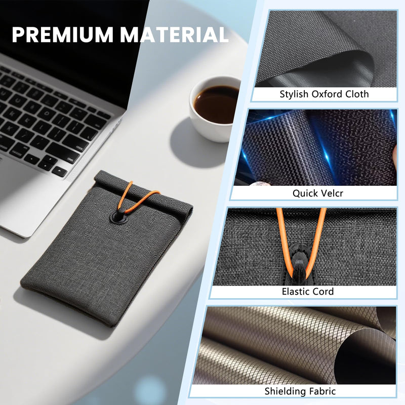 Faraday Bags for Phones 2 Pack Go Dark Bags for Cell Phones, Signal Blocking Case, RFID Blocking Pouch for Privacy Protection
