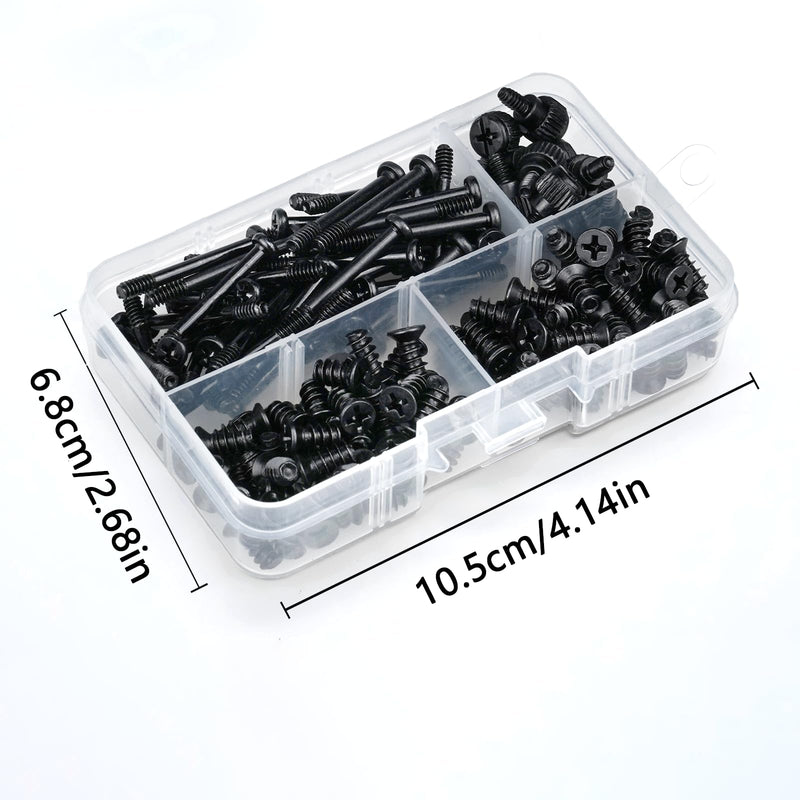 160 PCS Computer Screws Kit - PC Case Fan Mount Screws Assortment - Long Short Screws 30mm and 10mm SK100-2 160pcs