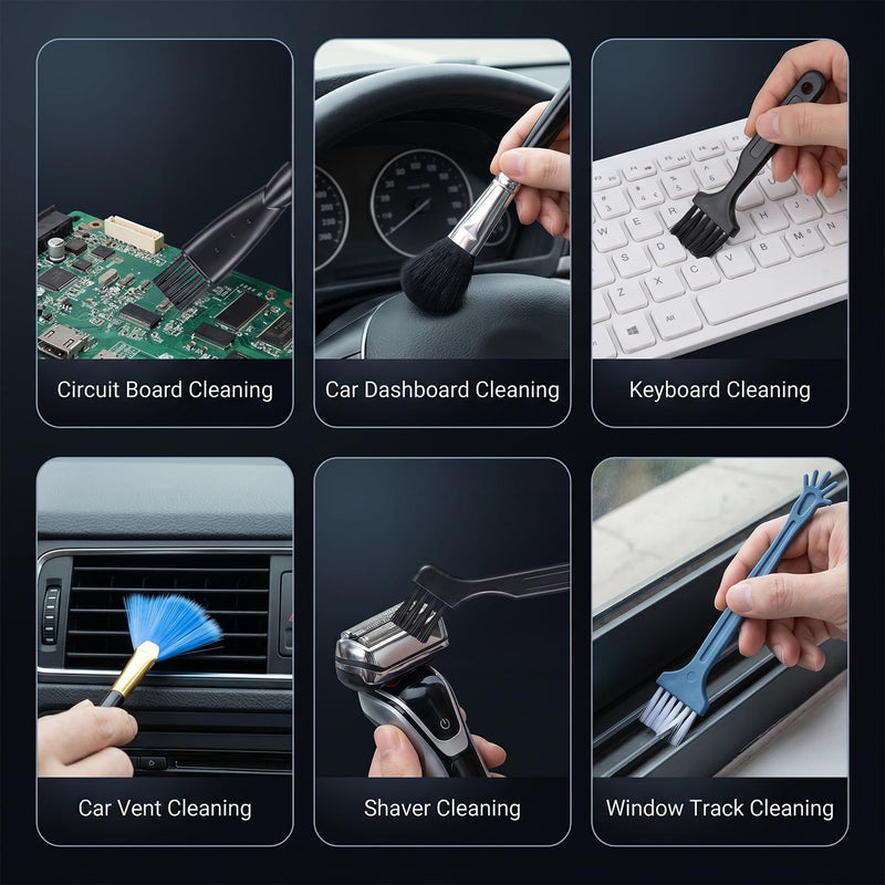 Anti Static Brush Keyboard Cleaning Set, 10Pcs Nylon Mini Brushes for Electronics Dust Removal, Small Cleaning Brushes for Computer Laptop PC