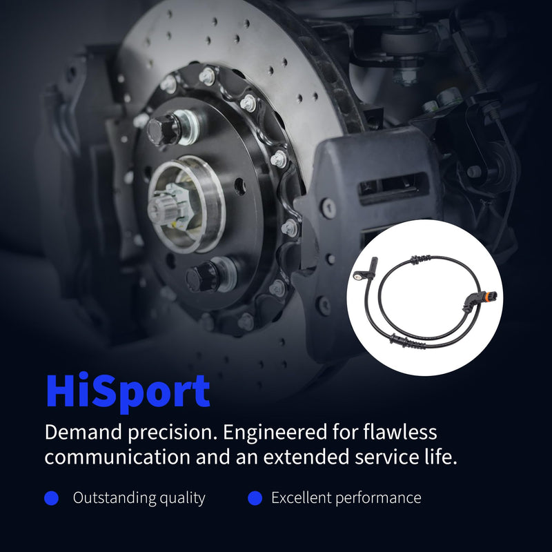 HiSport ALS2688 2PCS Front L/R ABS Wheel Speed Sensor, Compatible with Mercedes-Benz C250 C300 C350 2012, 2013, 2014, 2015 Replace 2049057900, 2049052905, 2049054305
