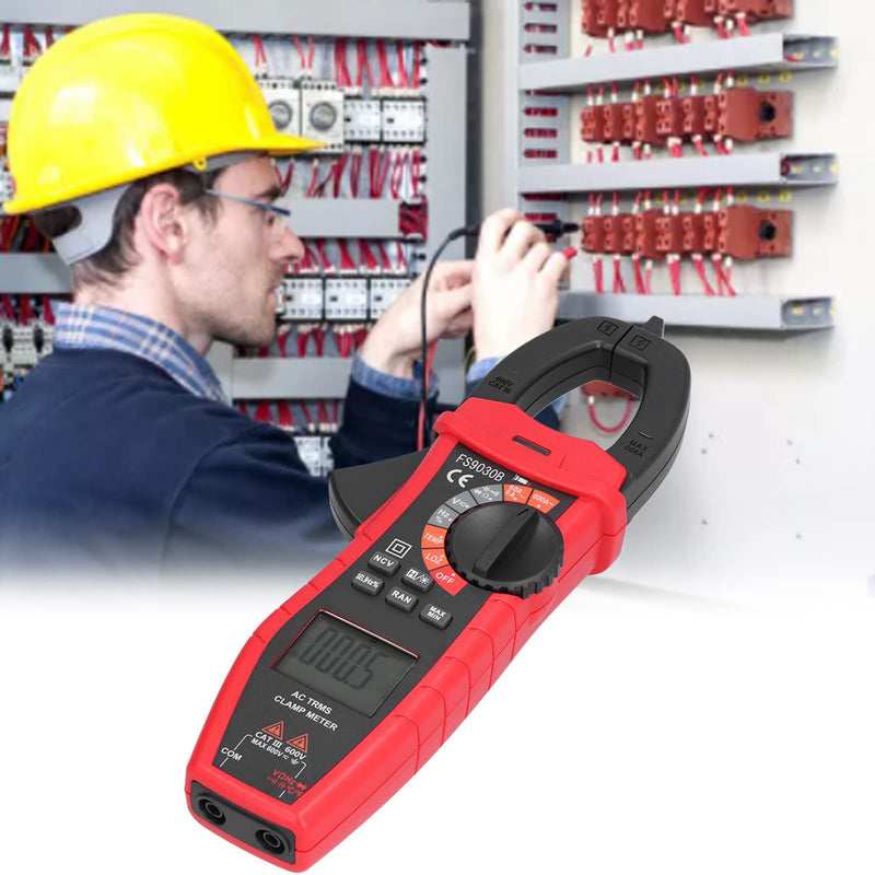  [AUSTRALIA] - Multimeter,FS9030B AC Clamp Meter Digital Multimeter Intelligent Voltage Current Tester Clamp Ammeter