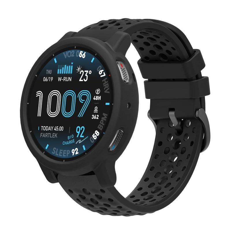 Watch Cases Cover Compatible with Amazfit Active Max Smartwatch Accessories Silicone Protective Case Flexible (Black) | Silicone, Protective Case, Flexible, Smartwatch Accessories Black