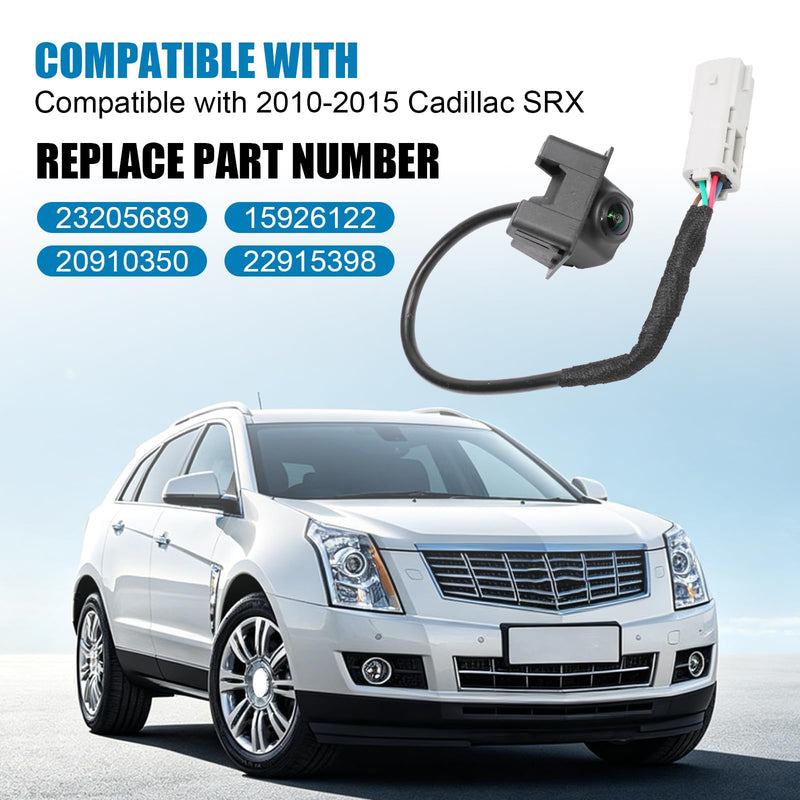 Parking Assist Rear View Backup Camera Compatible with 2010-15 Cadillac SRX | Replace# 23205689, 15926122, 20910350, 22915398
