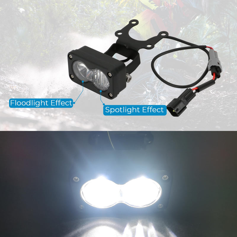 motoparty Upgrade Headlight Kit Fits for Talaria Sting R MX4 Sur-Ron Segway X260, with Adapter Harness, 20W 6000-6500K Upgrade Motorcycle Lights Bars Led Headlamp （3 Inch） Upgrade White
