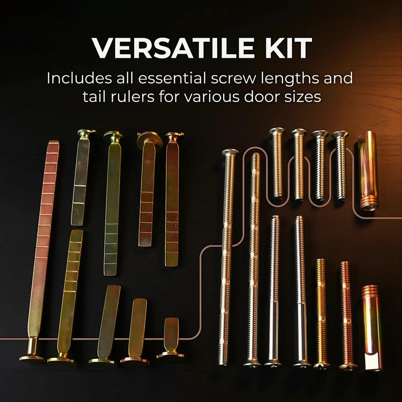 21-Piece Thick Door Extension Kit, Adjustable Deadbolt Tailpiece Set | Fits SC1 SC4 KW1 Keyways, For 1–4 Inch Doors, Long Screws Included, Door Lock Repair Parts