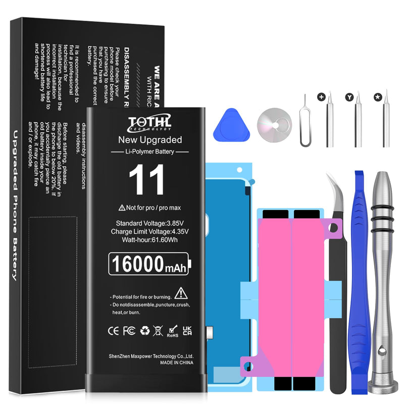 Battery Compatible with iPhone 11 (2025 New Upgrade) 0 Cycle Li-Polymer Replacement Battery for iPhone 11, with Professional Repair Tool Kit