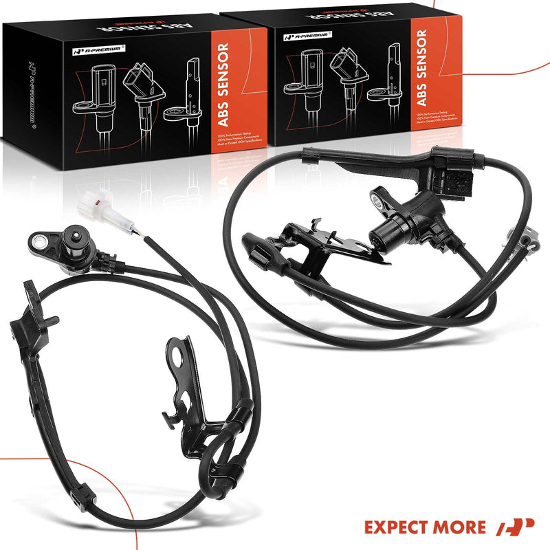 A-Premium ABS Wheel Speed Sensor Compatible with Toyota & Pontiac Models - Corolla 2003-2006, Matrix 2003-2008, Vibe 2003-2008, 1.8L - Front Driver and Passenger Side, 2-PC Set, Replace# 88969673