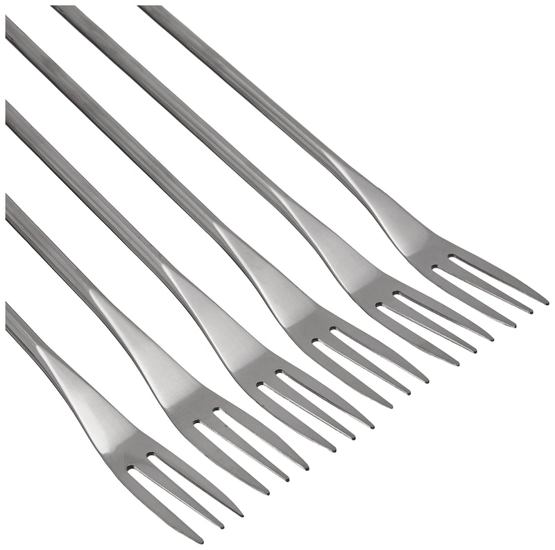 Kuhn Rikon 6 Piece Cheese Fondue Forks of Stainless Steel, Small, Silver