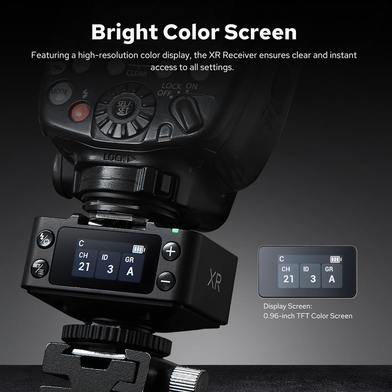 Godox XR-C XR-N TTL Wireless Flash Receiver for Canon Nikon, 2.4G HSS Trigger Sync with X3/X3Pro, 32 Channels Wireless Shutter Release, Built-in Battery, Upgrade of X1R XRS