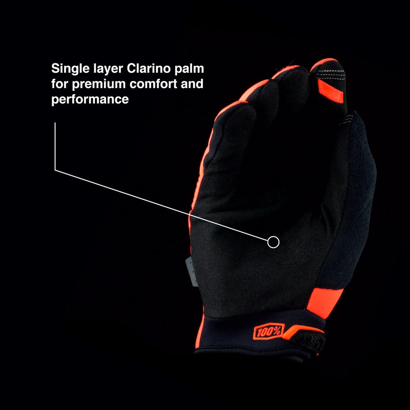 100% Brisker Cold Weather Motocross & Mountain Bike Gloves Adult Large Fluo Orange/Black