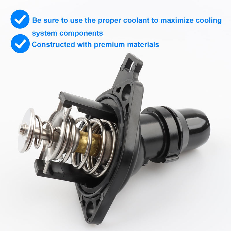 Thermostat Housing Assembly, Compatible with Honda 2.4L L4-2003-2007 Accord 2.4, 2003-2011 Element 2.4, Replace THH-002, 554-170, 19301-RAA-A02, 19301RAAA02 - Only for 2.4L L4 Vehicles